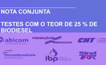 Nota Conjunta de Posicionamento - Testes com o Teor de 25 % de Biodiesel